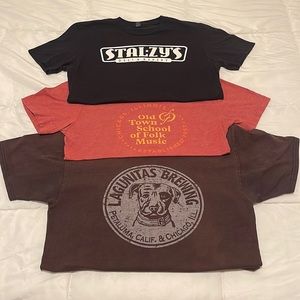 Men’s lot of 3 large t-shirts. Lagunitas Chicago